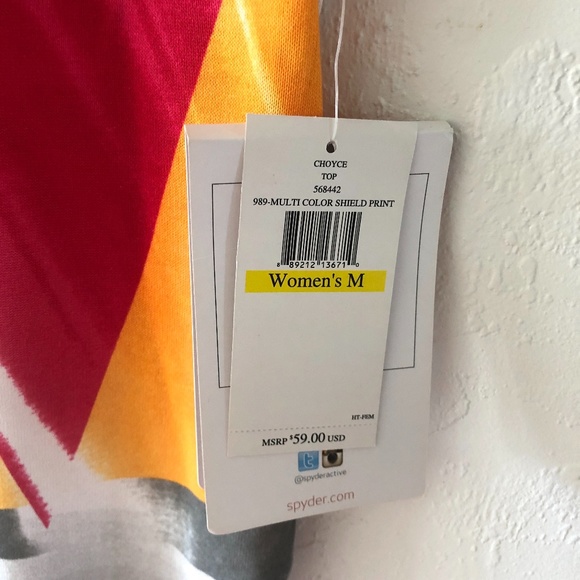 Spyder Choyce Multicolor Top Sz M - Picture 3 of 9